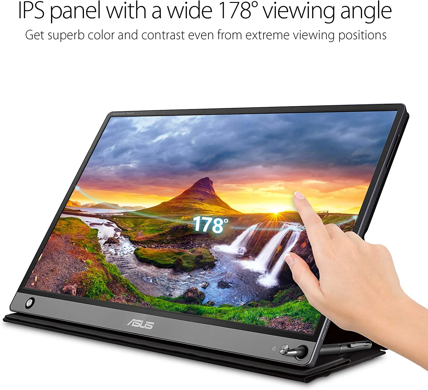 ASUS ZenScreen Touch MB16AMT USB portable monitor 16" (15.6 inch viewable), IPS, Full HD, 10-point Touch, Built-in Battery, Hybrid Signal Solution, USB Type-C, Micro-HDMI (Certified Refurbished) - Image 7