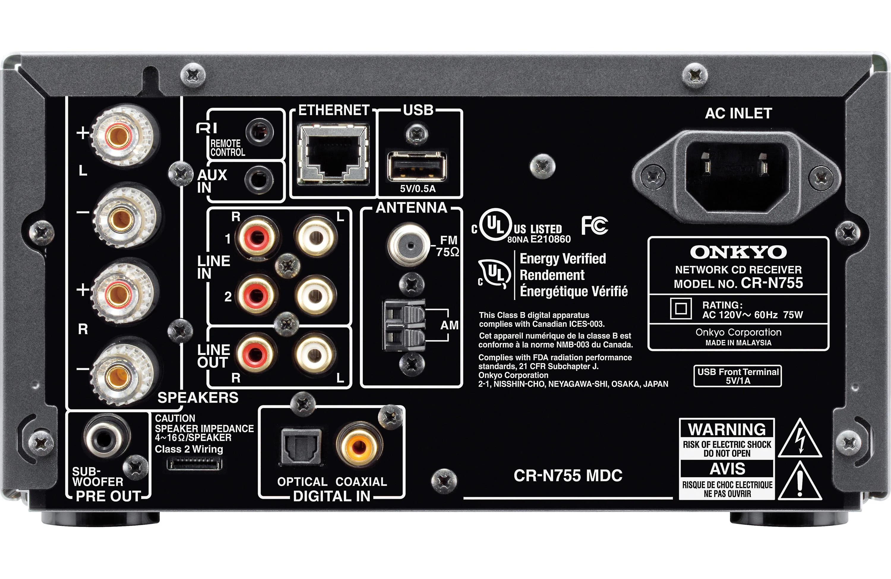 Onkyo CR-N755 AM/FM/CD mini audio system with network music streaming (Certified Refurbished) - Image 2