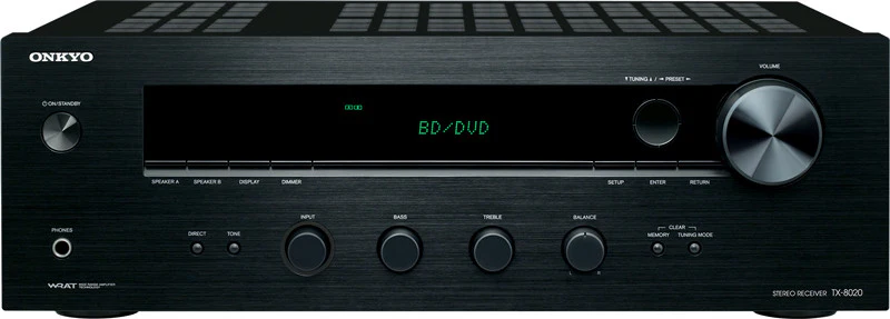 Onkyo TX-8020 Stereo Receiver 100W (Certified Refurbished)