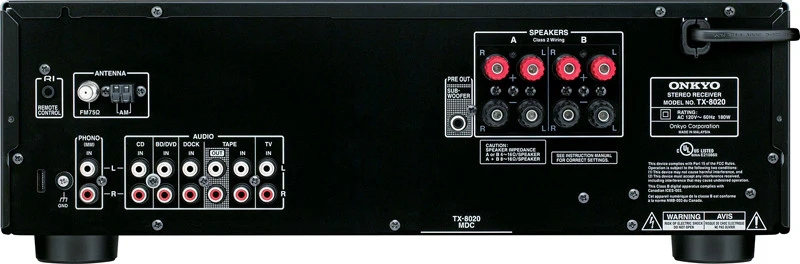 Onkyo TX-8020 Stereo Receiver 100W (Certified Refurbished) - Image 2