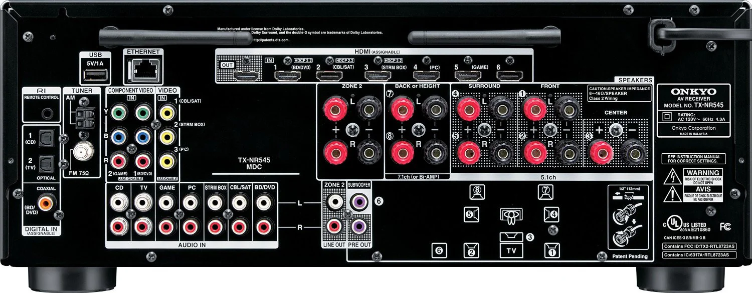 Onkyo TX-NR545 7.2-Channel Receiver (Certified Refurbished) - Image 2