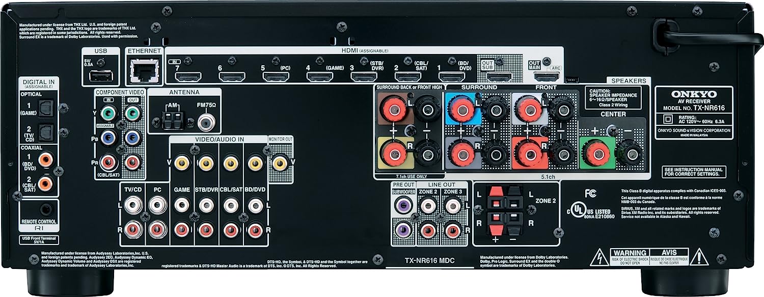 Onkyo TX-NR616 7.2 Ch. A/V Receiver (Certified Refurbished) - Image 2