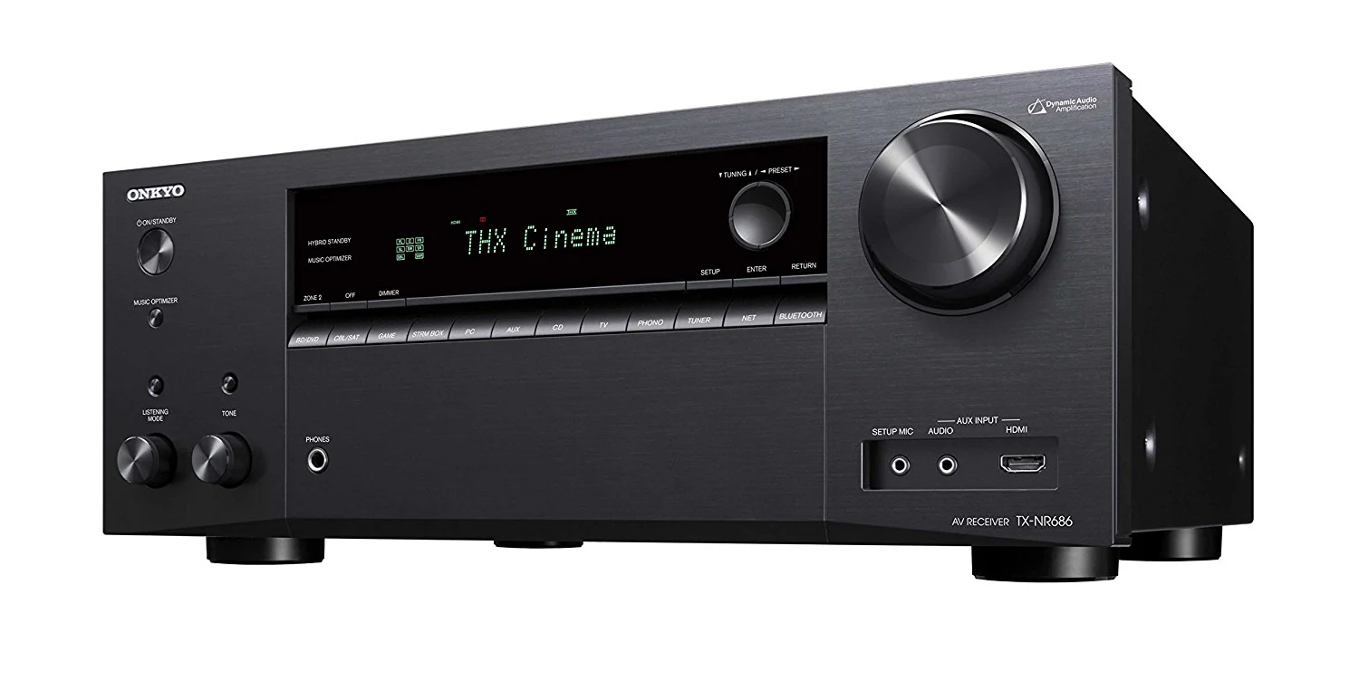 Onkyo TX-NR686 7.2 Channel THX® Certified Select™ A/V Receiver 4K Ultra HD Bluetooth WiFi Atmos 1470W (Certified Refurbished) - Image 4