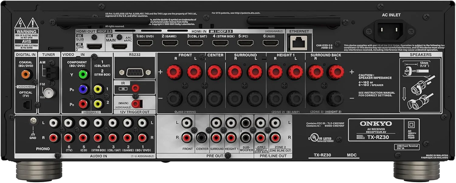 Onkyo TX-RZ30 9.2-Channel AV Receiver (Certified Refurbished) - Image 4