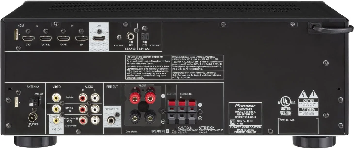 Pioneer VSX-523 5.1-Channel A/V Receiver (Certified Refurbished) - Image 3