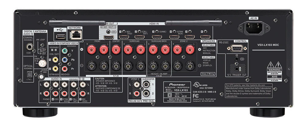 Pioneer VSX-LX103 7.2-ch Network AV Receiver (Certified Refurbished) - Image 3