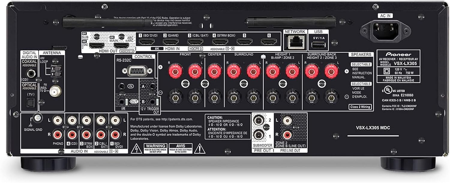 Pioneer Elite VSX-LX305 9.2 Channel Network AV Receiver (Certified Refurbished) - Image 5