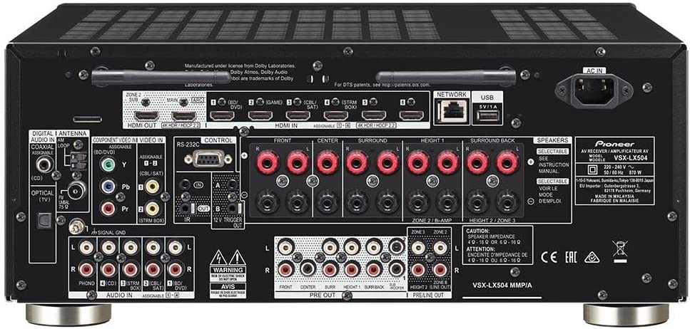 Pioneer VSX-LX504 9.2-ch Network AV Receiver (Certified Refurbished) - Image 3