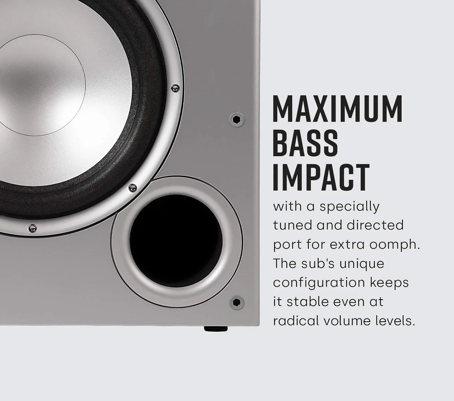 Polk Audio PSW10 10" Powered Subwoofer - Power Port Technology, Up to 100 Watts, Big Bass in Compact Design (Refurbished) - Image 5