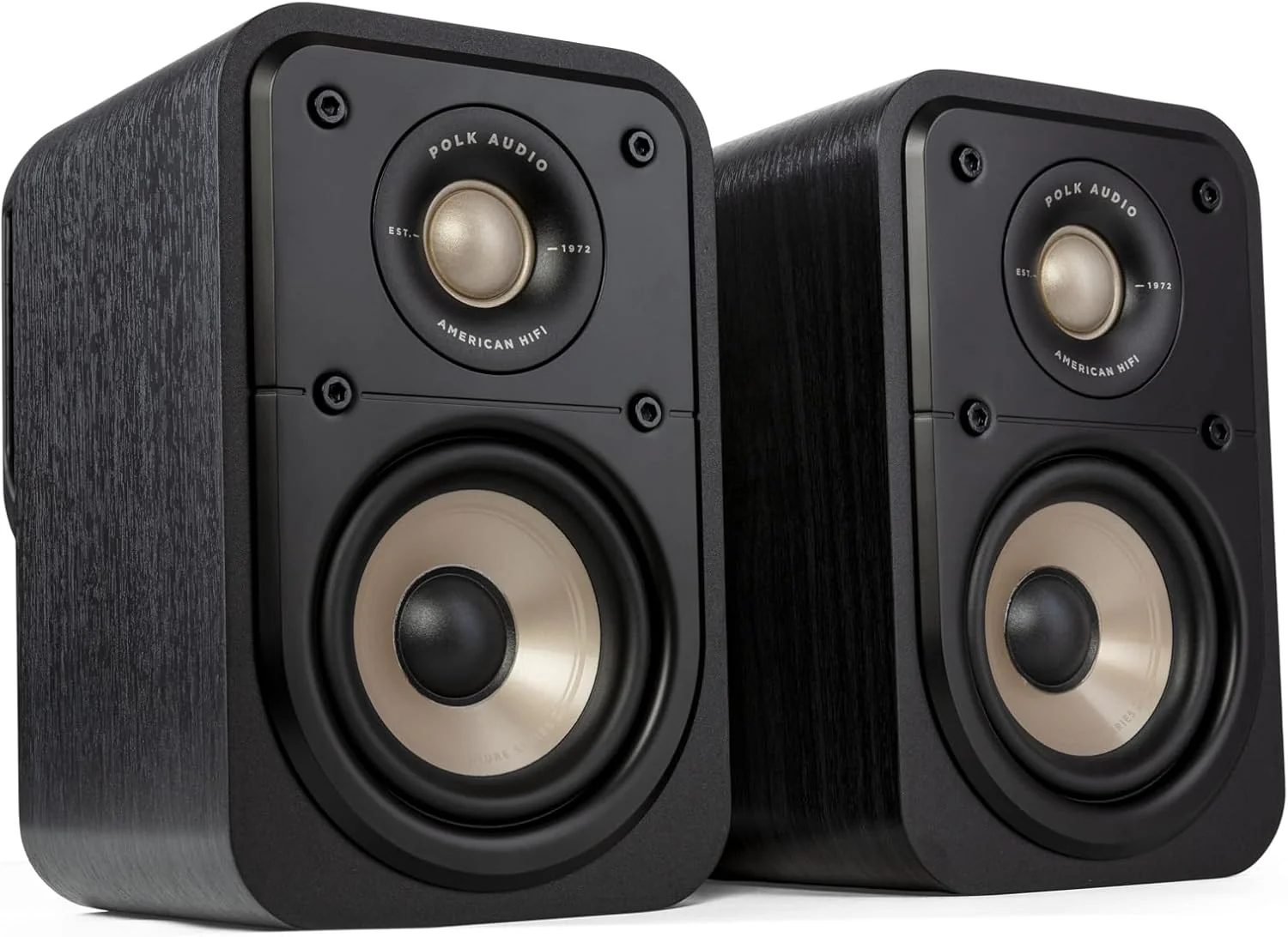 Polk Signature Elite ES10 Surround Sound Speakers - Hi-Res Audio Certified, Dolby Atmos & DTS:X Compatible, 1" Tweeter & 4" Woofer, Power Port Technology for Bass (Refurbished)