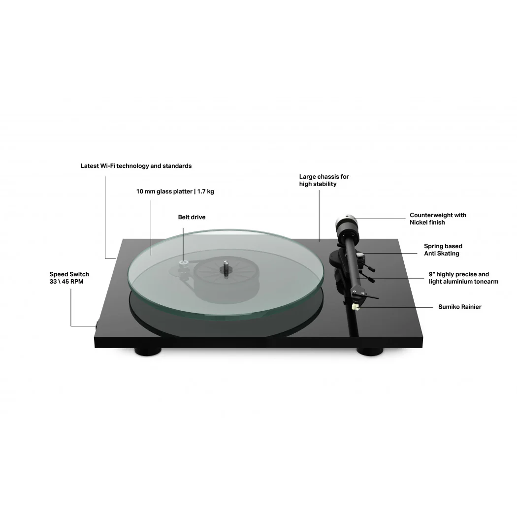 Pro-Ject T2 W Turntable with Sumiko Rainer (Certified Refurbished) - Image 3