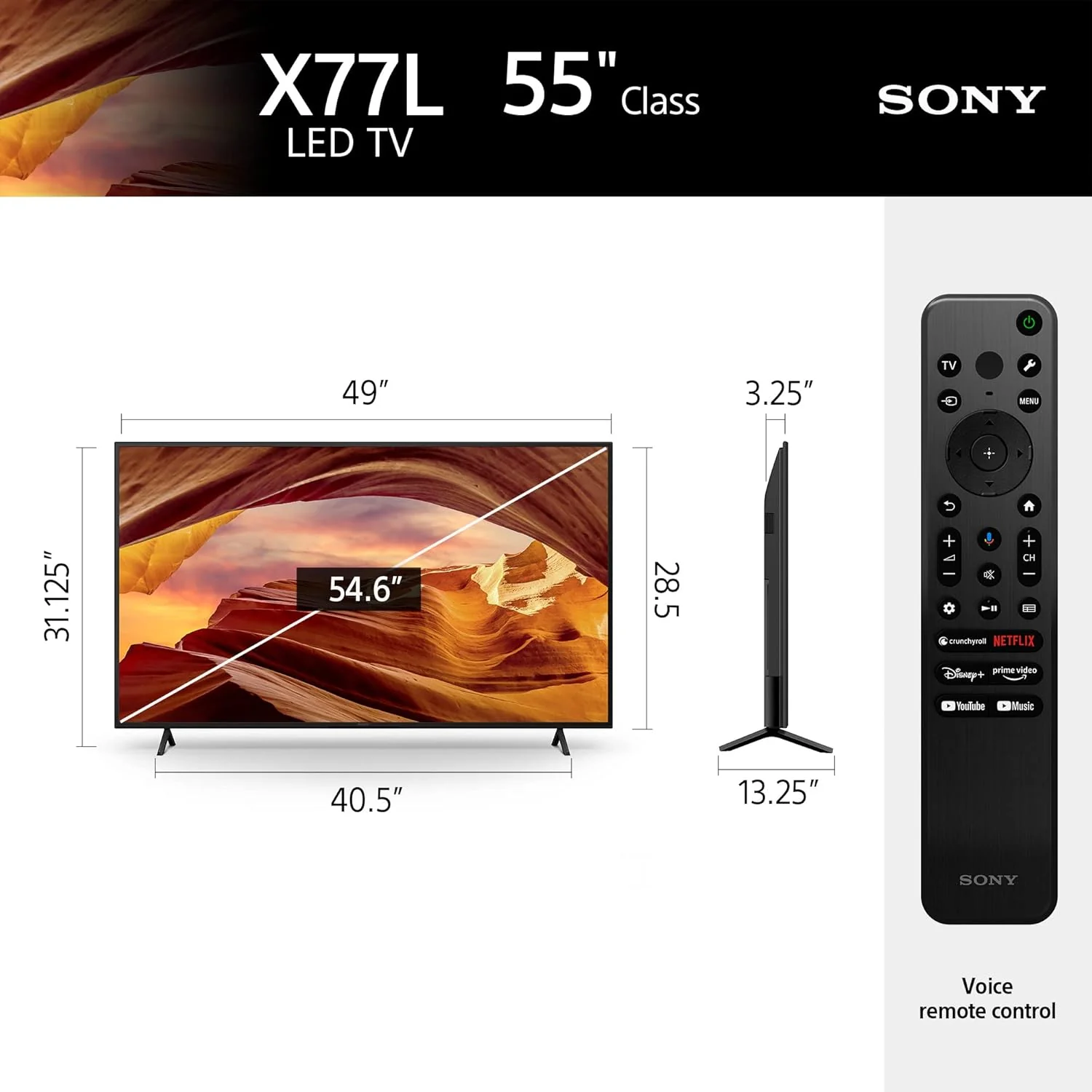 Sony 55 inch X77L LED 4K Ultra HD HDR Smart Google TV with Google Assistant and Exclusive Features for PlayStation 5 (KD55X77L) (Refurbished) - Image 8