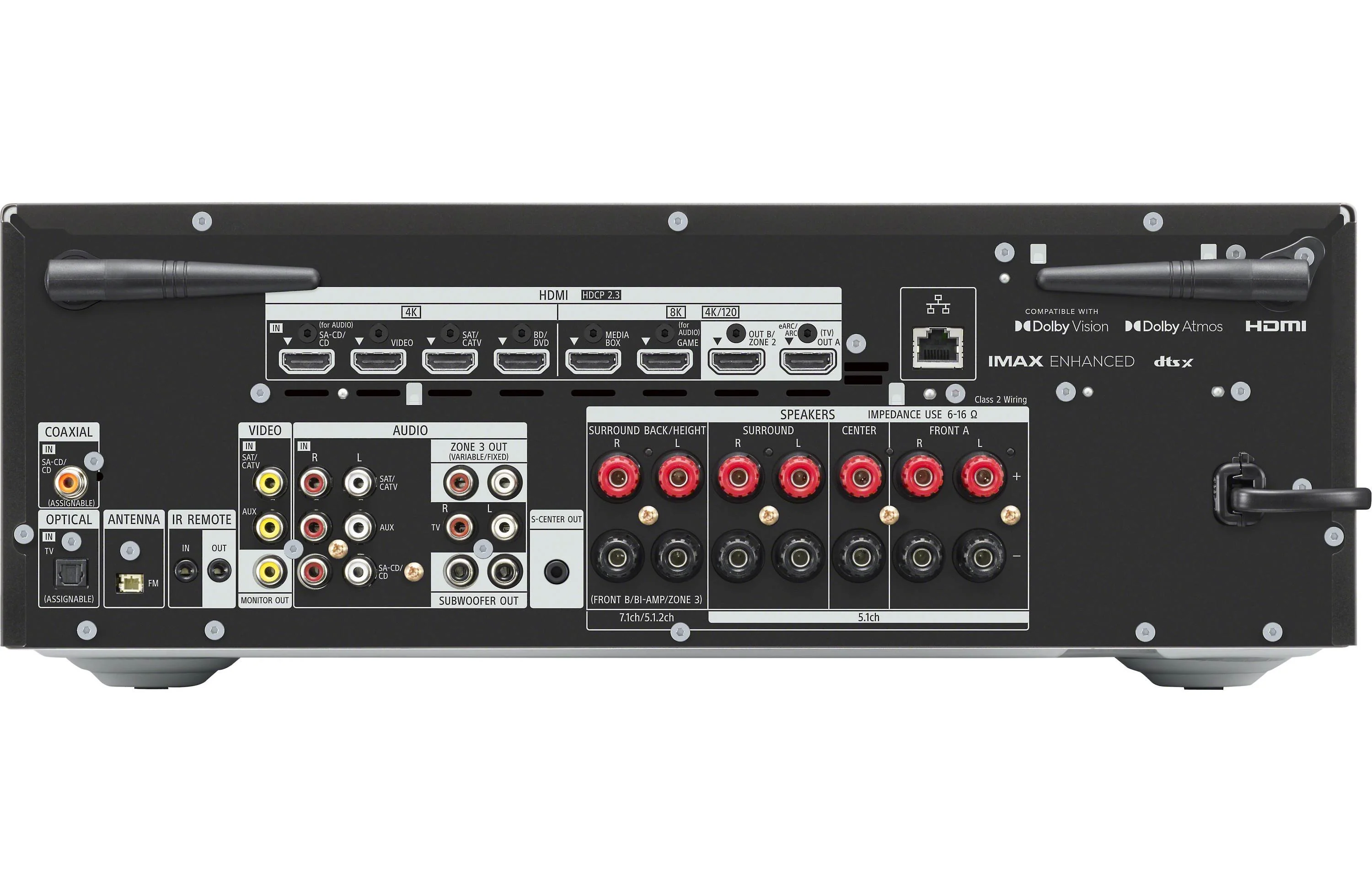 Sony STR-AN1000 7.2-Channel Home Theatre Receiver with Dolby Atmos, Bluetooth, Apple AirPlay 2, and Chromecast built-in (Certified Refurbished) - Image 3