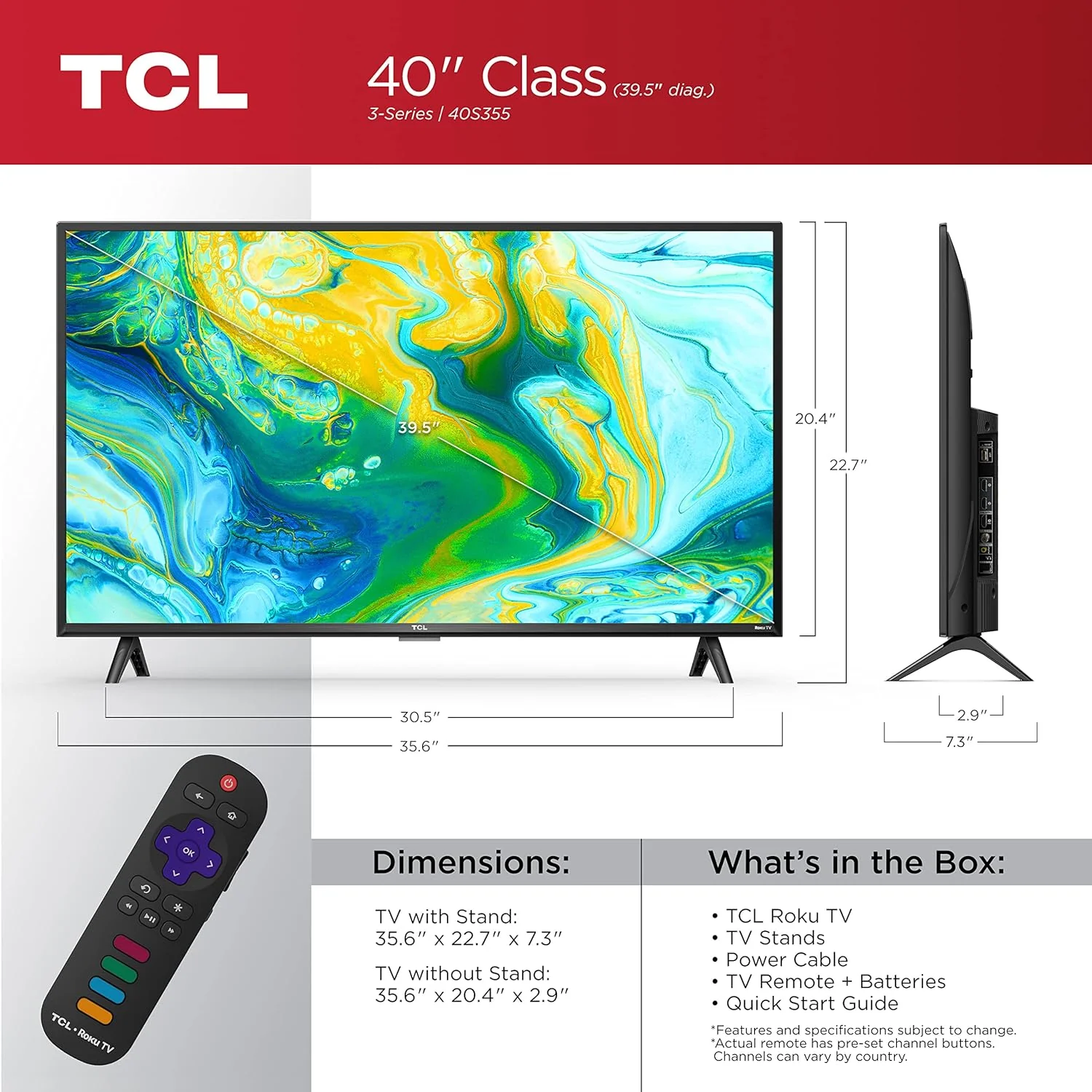 TCL 40" Class 3-Series Full HD 1080p LED Smart Roku TV - 40S355-CA (Refurbished) - Image 11