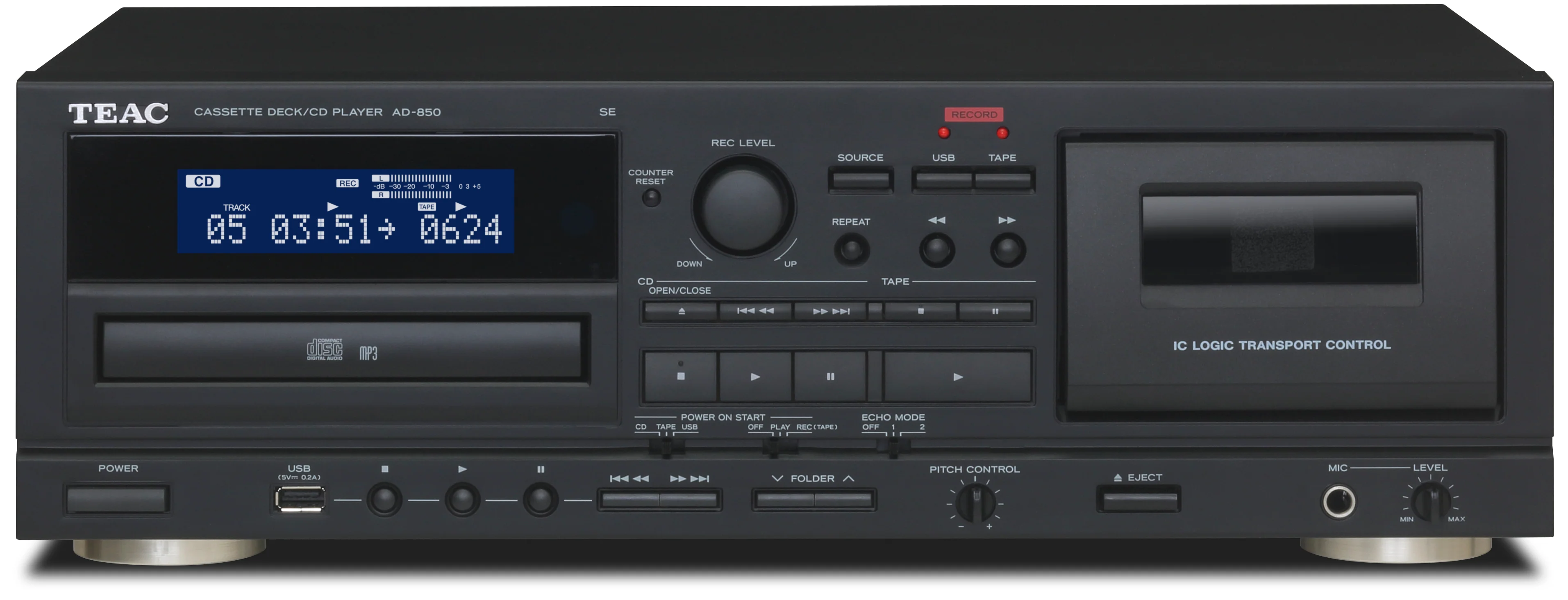 TEAC AD-850-SE Cassette Deck CD Player (Certified Refurbished) - Image 3
