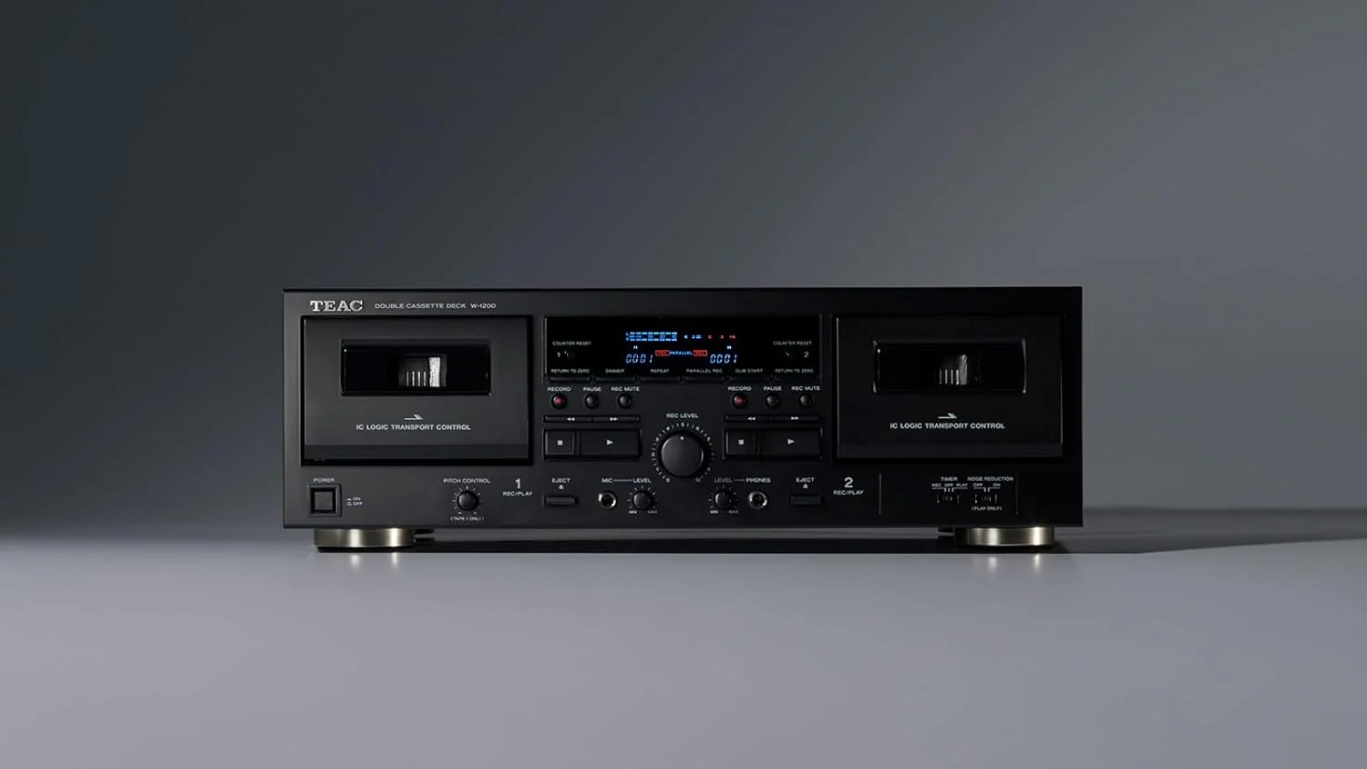 TEAC W-1200 Dual Cassette Deck with Recorder/USB/Pitch/Karaoke-Mic-in and Remote (Certified Refurbished) - Image 4