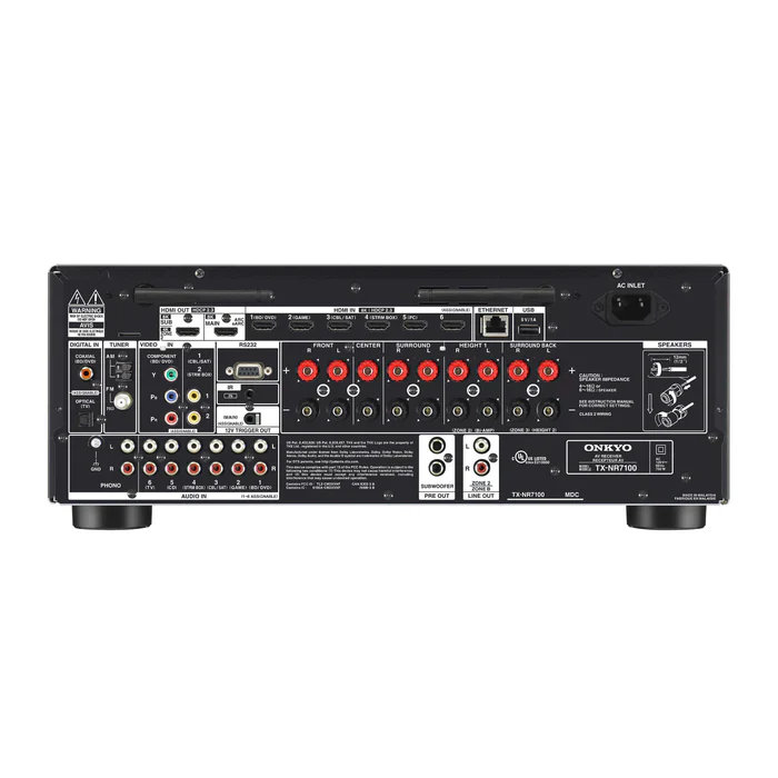 Onkyo TX-NR7100 9.2-Channel 8K/4K Network A/V Receiver, 220W Per Channel at 6 Ohms (Certified Refurbished) - Image 4