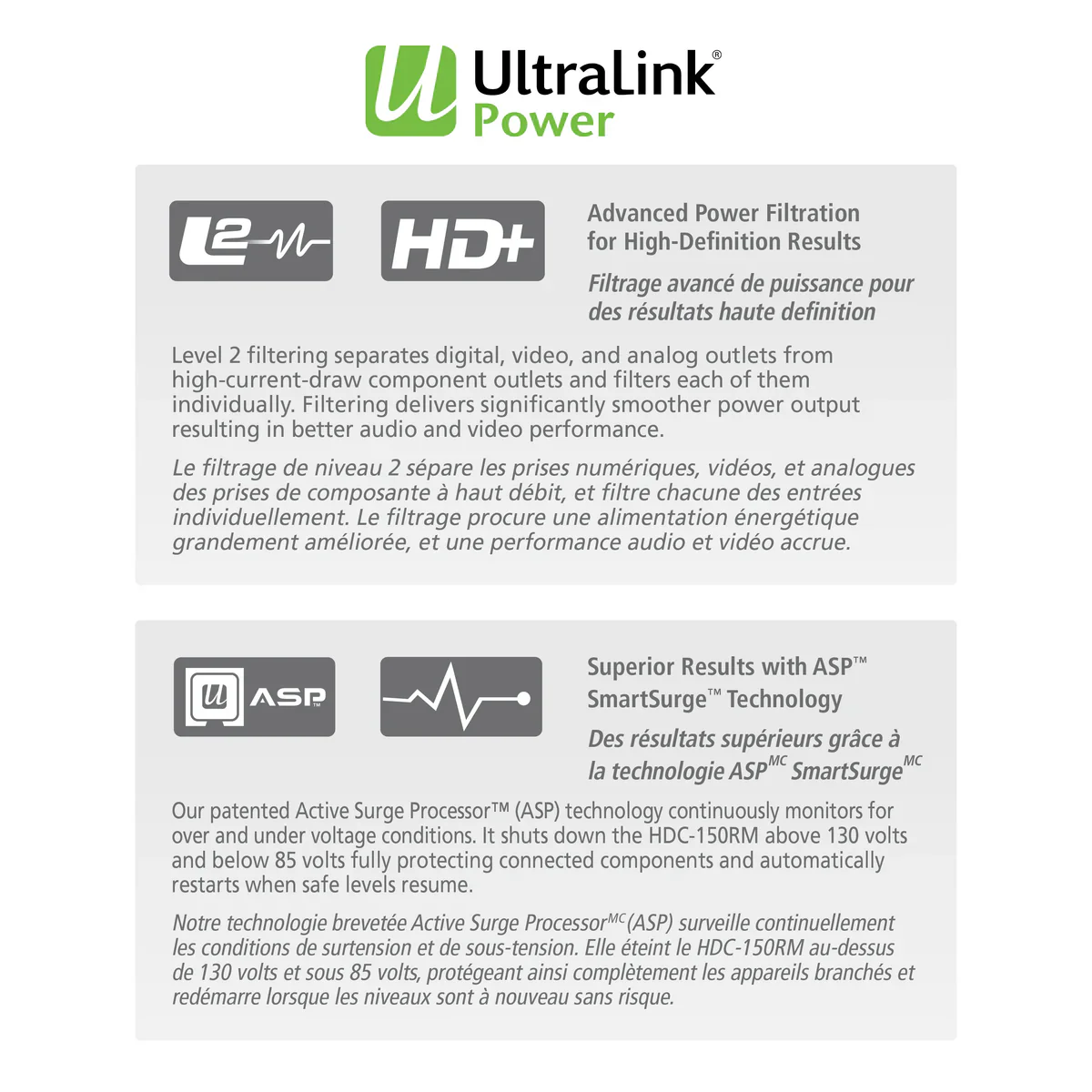 Ultralink 8 Outlet Power Conditioner With 15 Amp Circuit Breaker (HDC150RM) - Image 6