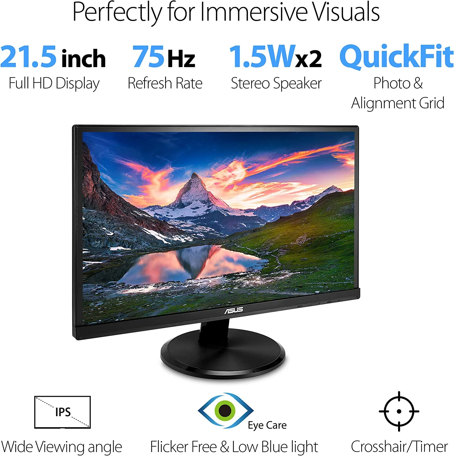 Asus VA229HR Full HD Monitor (Certified Refurbished) - Image 2