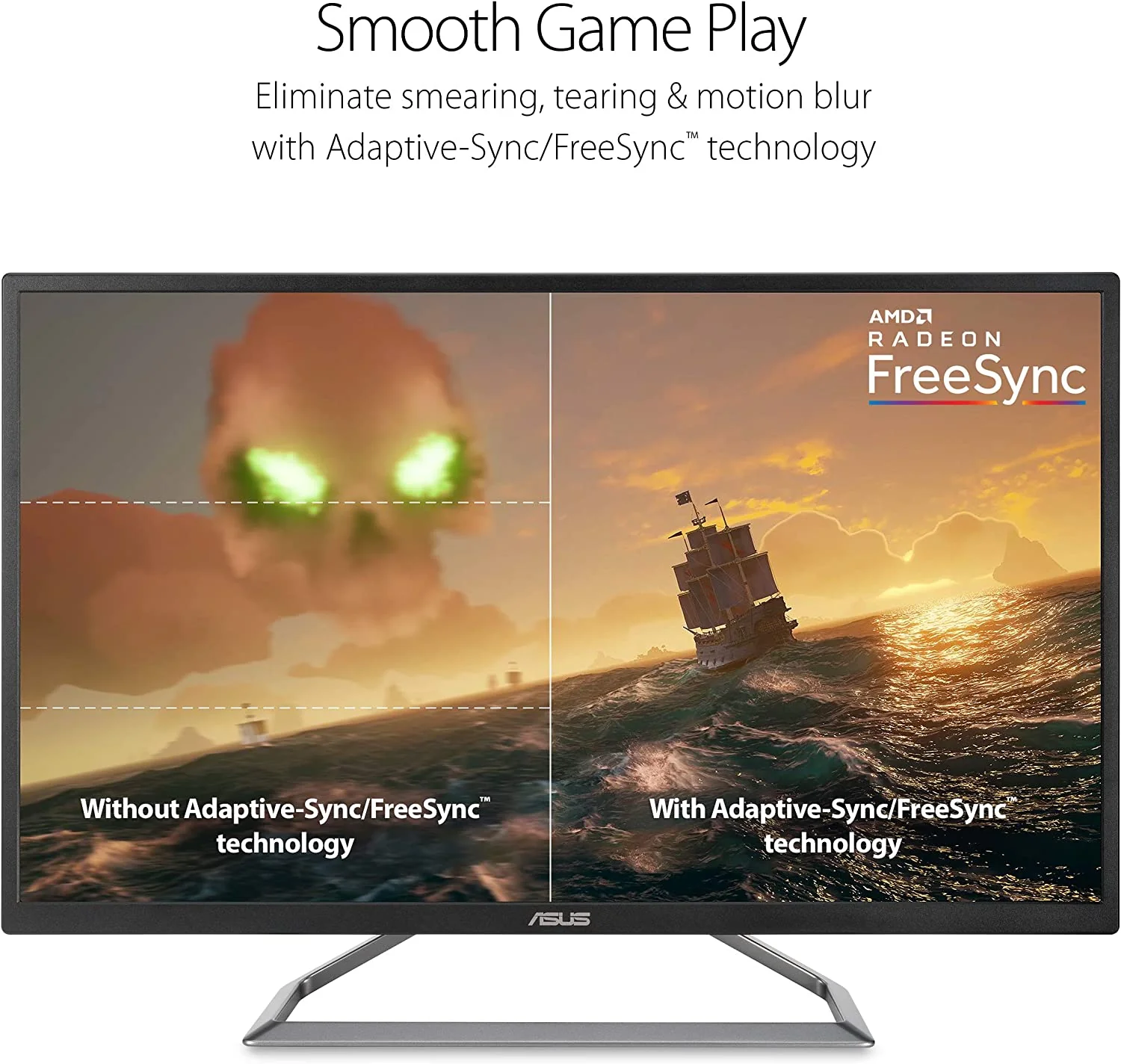 ASUS VA32UQ 32" (Actual size 31.5") Eye Care Monitor, 3840 x 2160 4K UHD, HDR-10, 95% DCI-P3, Adaptive-Sync/FreeSync, Shadow Boost, Flicker Free, Blue Light Filter (Certified Refurbished) - Image 5