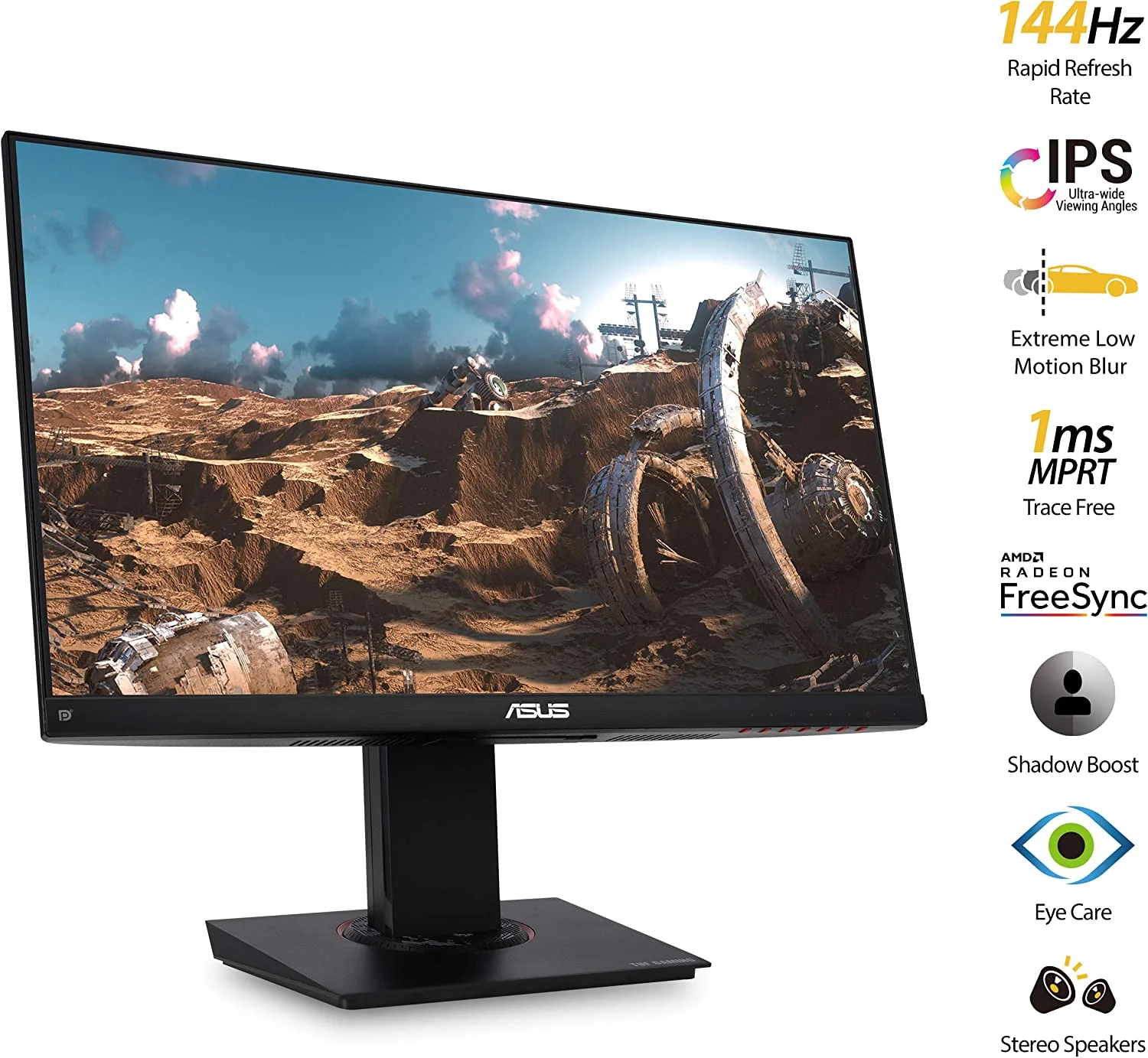 ASUS TUF Gaming VG249Q 23.8” Monitor 144Hz Full HD (1920 x 1080) 1ms IPS ELMB FreeSync Eye Care DisplayPort HDMI D-Sub (Certified Refurbished) - Image 2