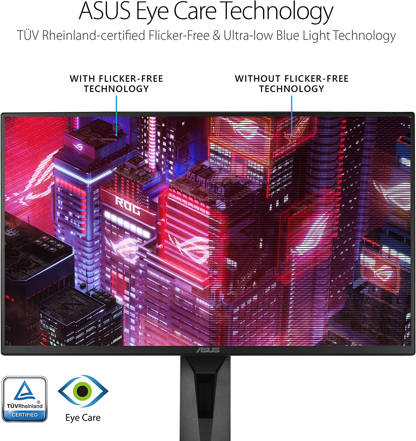 ASUS VG258QR 24.5” Gaming Monitor, 1080P Full HD, 165Hz (Supports 144Hz), G-SYNC Compatible, 0.5ms, Extreme Low Motion Blur, Eye Care, DisplayPort HDMI DVI-D (Certified Refurbished) - Image 4