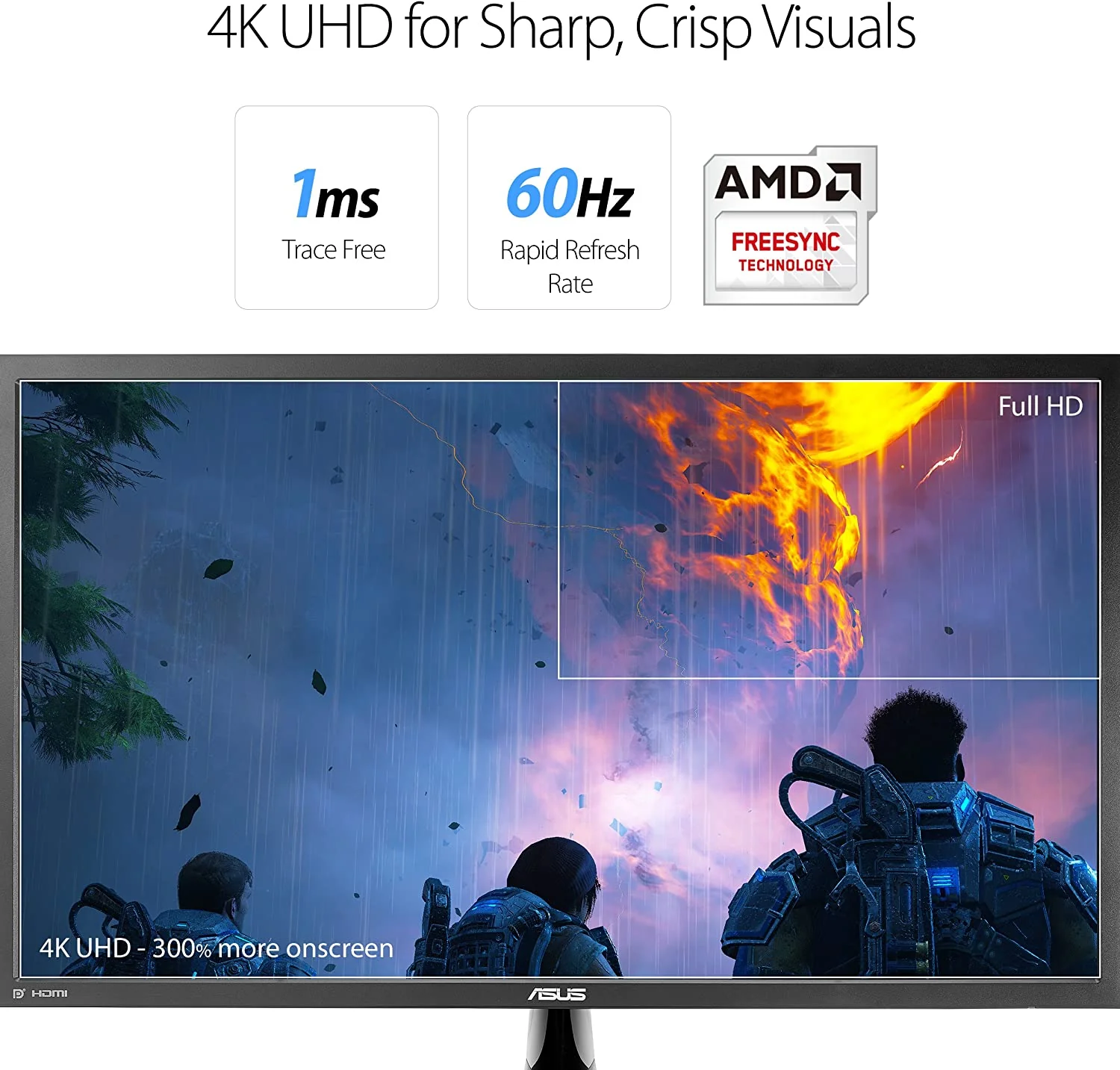 Asus VP28UQGR 4K UHD Monitor (Certified Refurbished) - Image 2