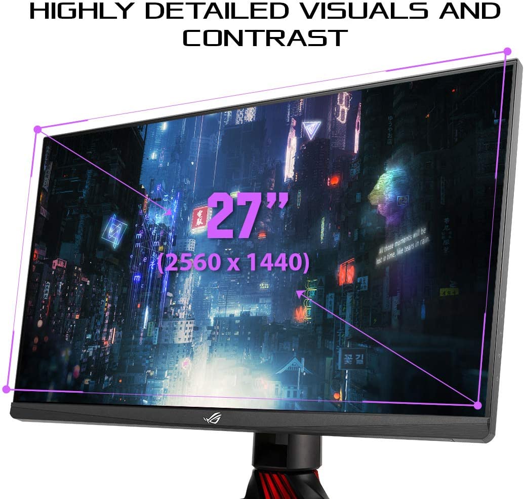 Asus ROG Strix XG279Q HDR Gaming Monitor – 27 inch 2K QHD (2560x1440), Fast IPS, Overclockable 170Hz (Above 144Hz), 1ms (GTG), ELMB SYNC, G-SYNC Compatible, DisplayHDR™ 400 (Certified Refurbished) - Image 2