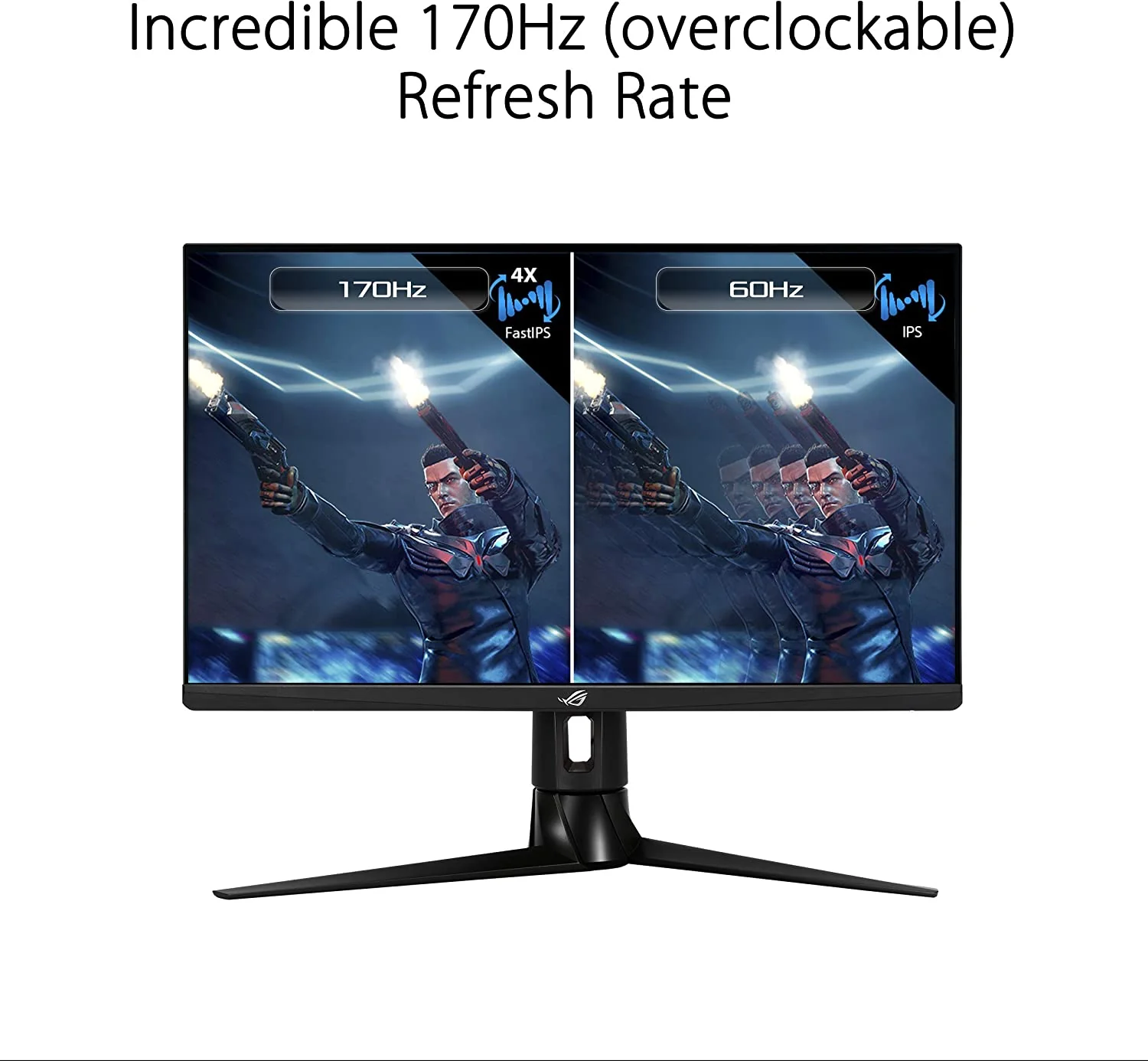 ASUS ROG Strix XG27AQ 27” HDR Gaming Monitor, 1440P WQHD (2560 x 1440), Fast IPS, 170Hz, 1ms, G-SYNC Compatible, Extreme Low Motion Blur Sync, Eye Care, HDMI DisplayPort USB 3.0 Hub, DisplayHDR 400 (Certified Refurbished) - Image 4