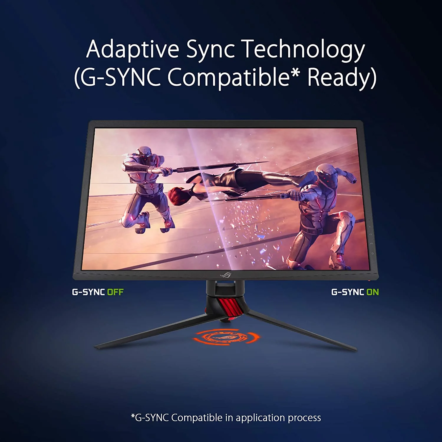 ASUS ROG Strix 27" 4K HDR DSC Gaming Monitor (XG27UQ) - UHD (3840 x 2160), IPS, 144Hz, 1ms, Adaptive-Sync, G-SYNC Compatible, DisplayHDR 400, 90% DCI-P3, Aura Sync, VESA Mountable, DisplayPort, HDMI (Certified Refurbished) - Image 3