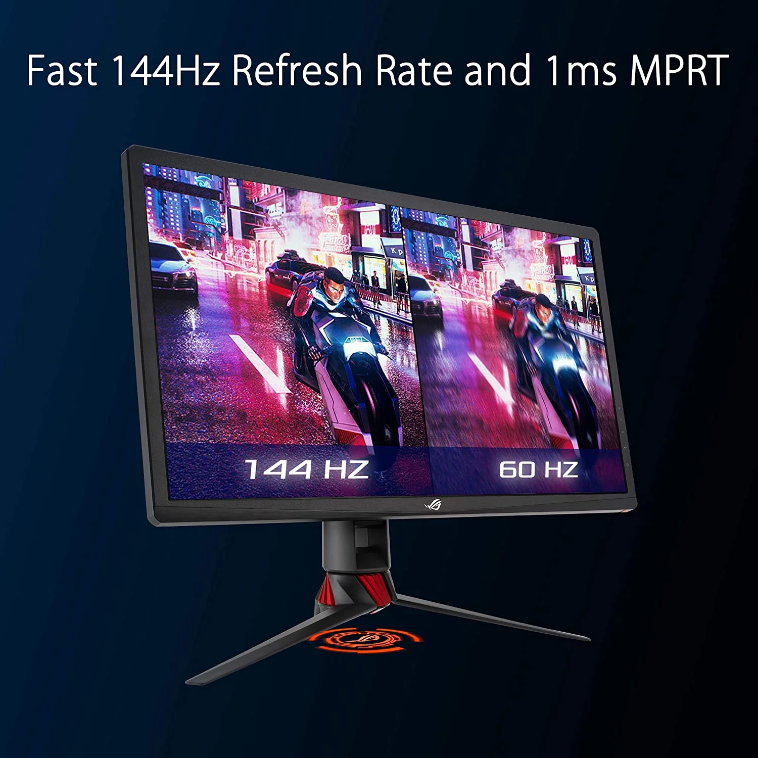 ASUS ROG Strix 27" 4K HDR DSC Gaming Monitor (XG27UQ) - UHD (3840 x 2160), IPS, 144Hz, 1ms, Adaptive-Sync, G-SYNC Compatible, DisplayHDR 400, 90% DCI-P3, Aura Sync, VESA Mountable, DisplayPort, HDMI (Certified Refurbished) - Image 4