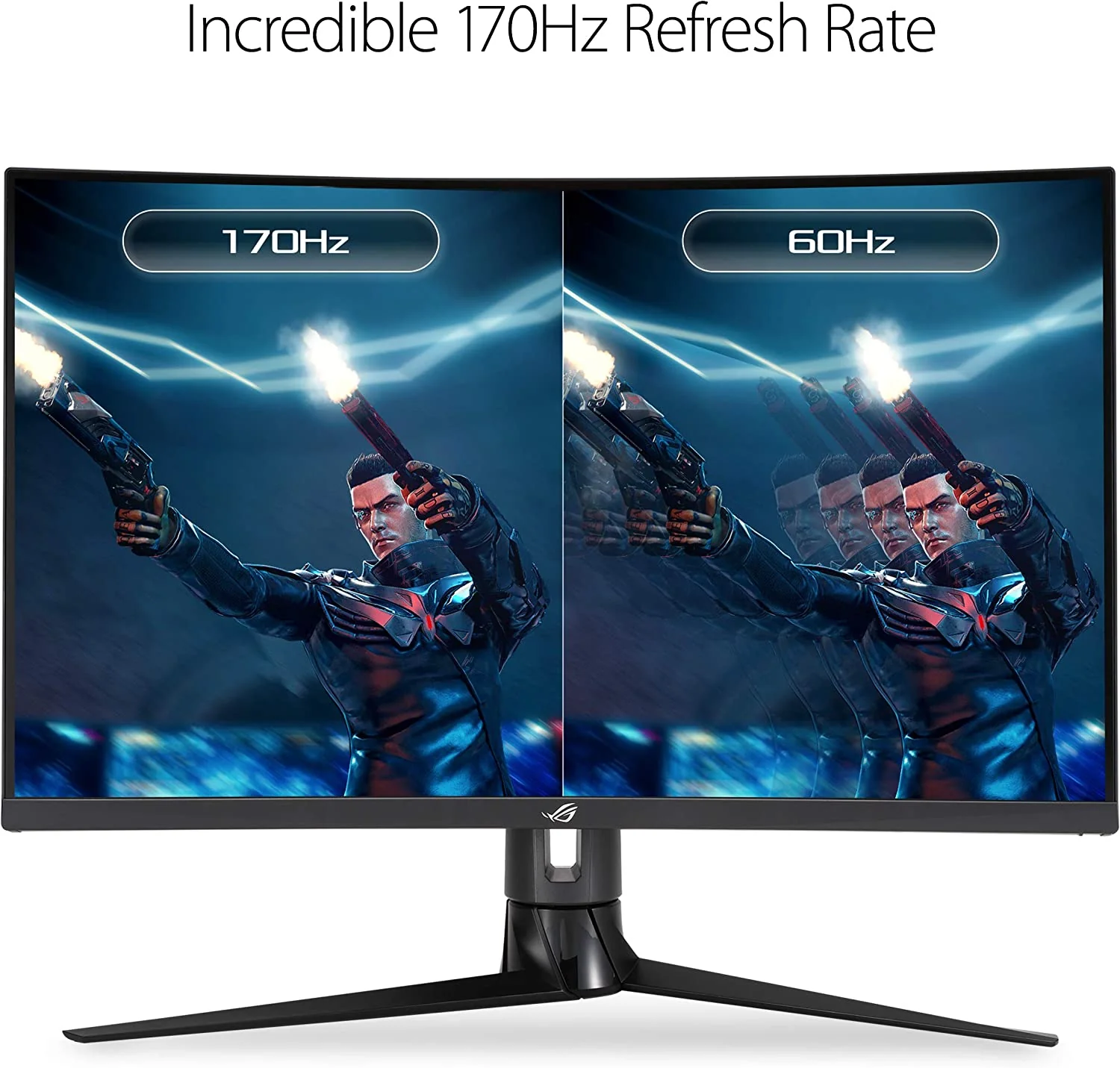 Asus ROG Strix XG32VC Gaming Monitor – 32 inch (31.5 inch viewable) QHD (2560x1440), 170Hz* (Above 144Hz), 1ms MPRT, Extreme Low Motion Blur Sync, 125% sRGB, FreeSync Premium Pro, DisplayHDR™ 400 (Certified Refurbished) - Image 4