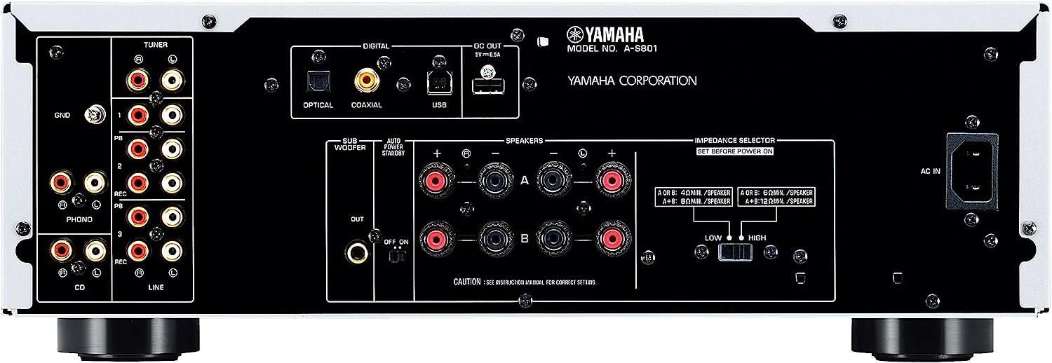 Yamaha A-S801 Stereo Integrated Amplifier with built-in DAC (Certified Refurbished) - Image 3