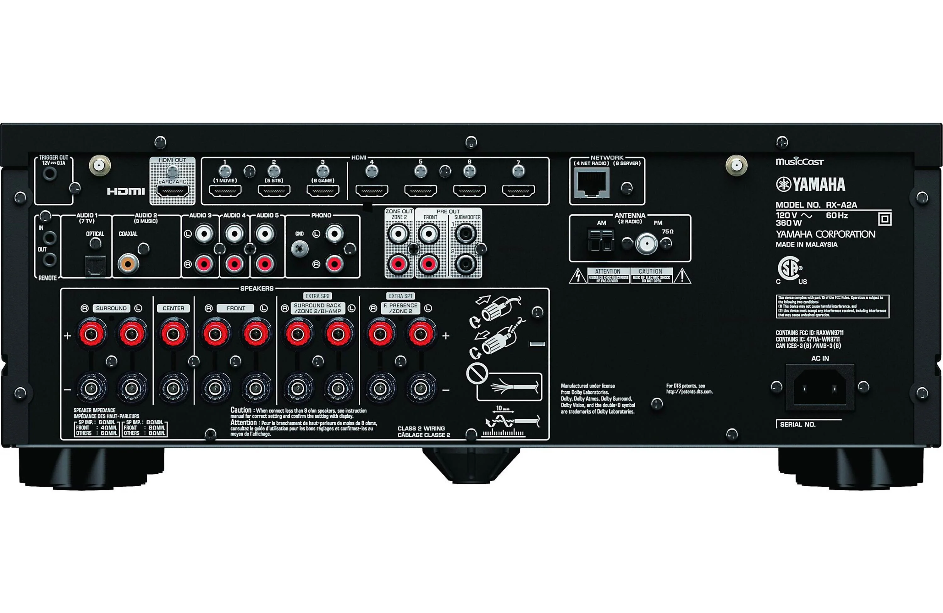 Yamaha Audio RX-A2A AVENTAGE 7.1-Channel AV Receiver (Certified Refurbished) - Image 2