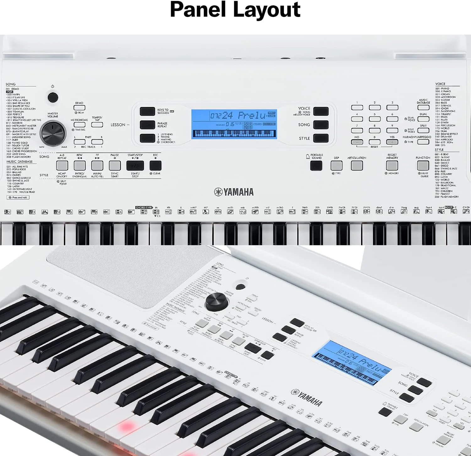 Yamaha EZ-300 61-Key Portable Keyboard with Lighted Keys (Certified Refurbished) - Image 7