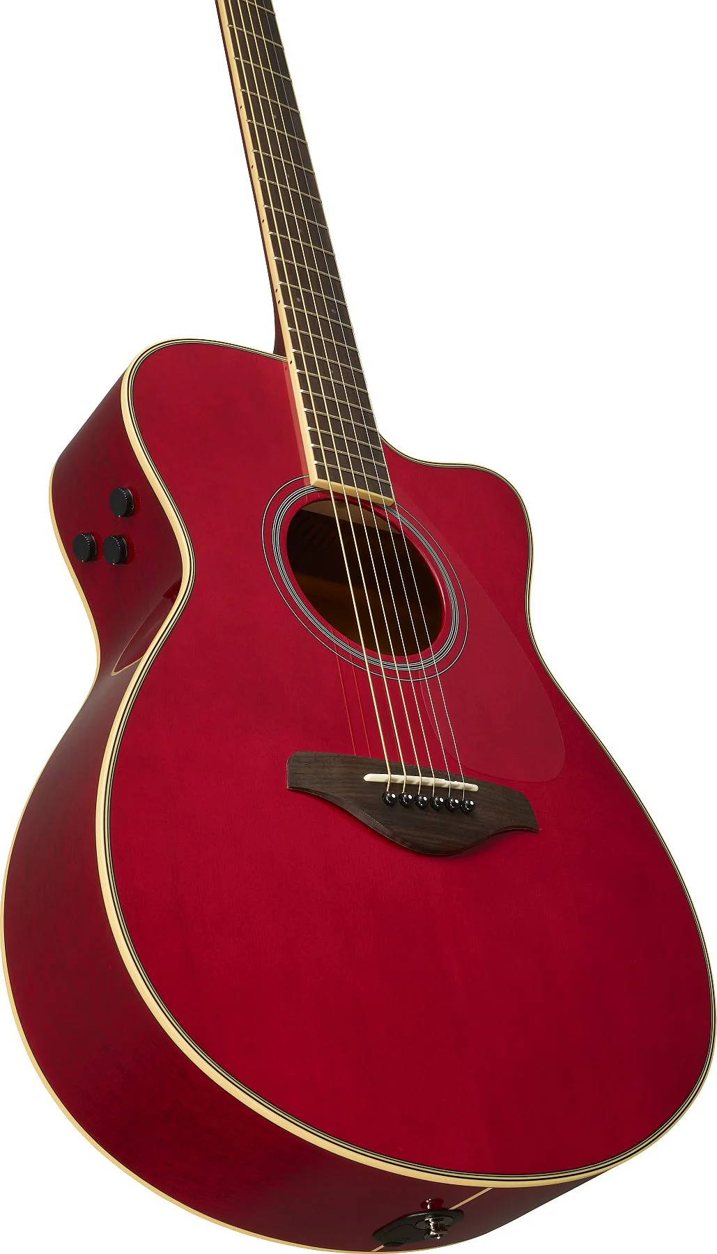 Yamaha FSCTA RR Folk/Concert TransAcoustic 6-String RH Acoustic Electric Guitar - Ruby Red (Certified Refurbished) - Image 3