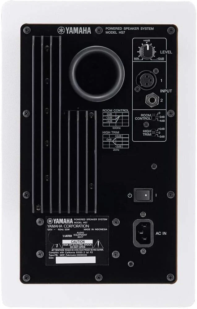 Yamaha HS7 W 6.5" Powered Studio Reference Monitor - Single (Certified Refurbished) - Image 3