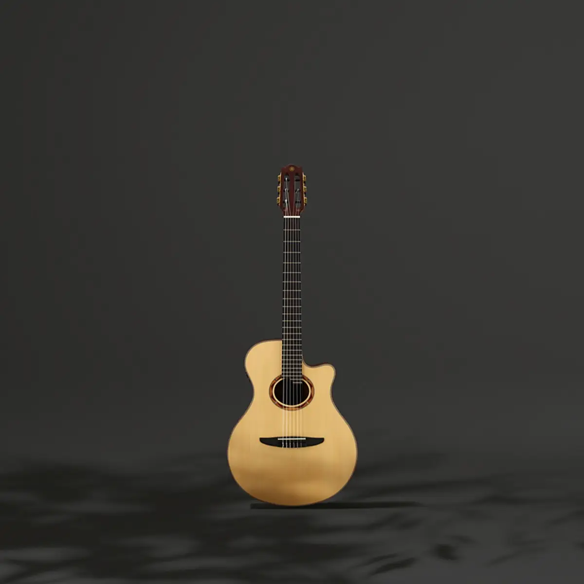 Yamaha NTX5 Natural Cutaway Body All-Solid Acoustic-Electric Nylon-String Guitar (Certified Refurbished) - Image 4