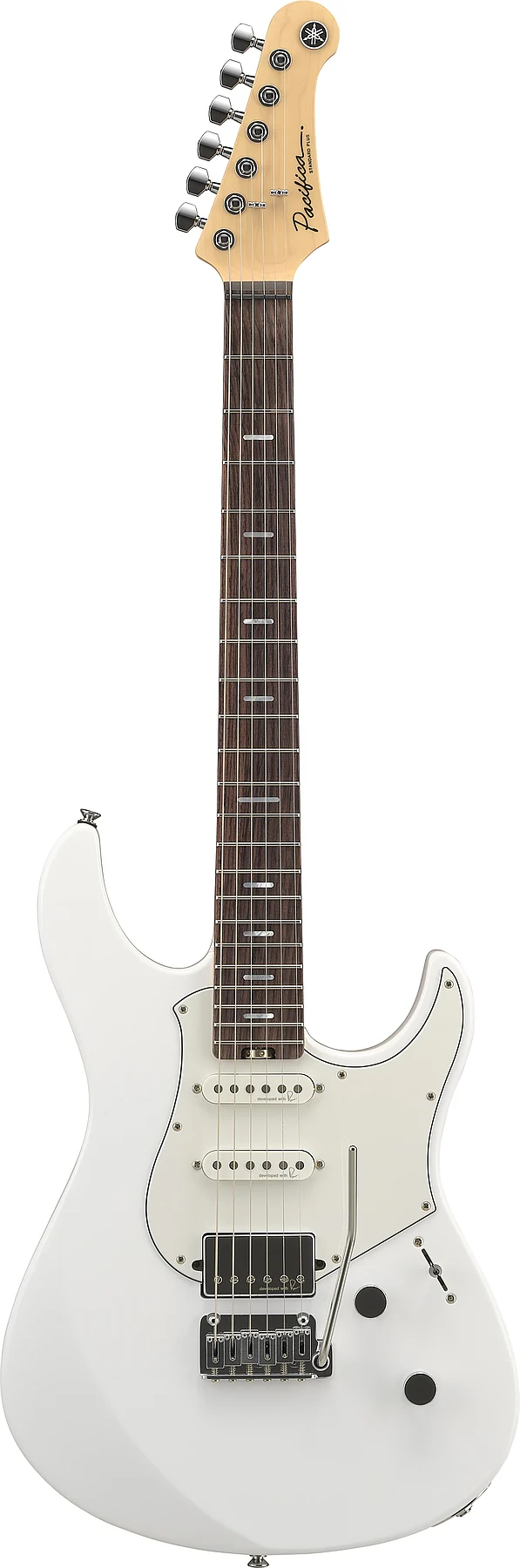 Yamaha PACS+12 SWH 6-String RH Pacifica Standard Plus Solidbody Electric Guitar w/ Rosewood Fingerboard – Shell White (Certified Refurbished) - Image 2