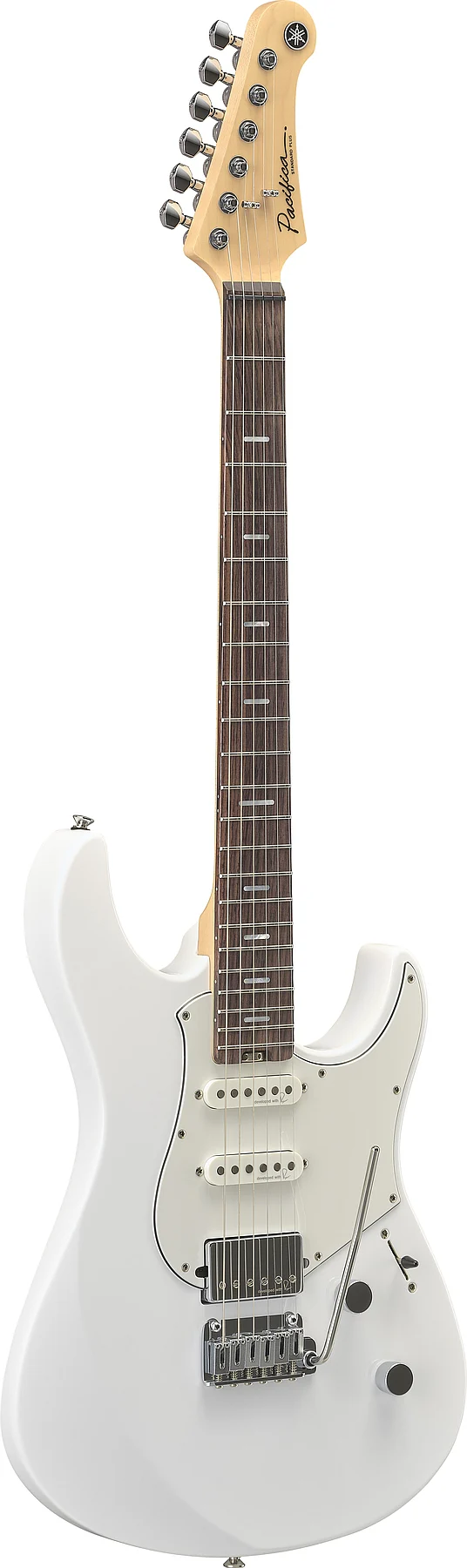 Yamaha PACS+12 SWH 6-String RH Pacifica Standard Plus Solidbody Electric Guitar w/ Rosewood Fingerboard – Shell White (Certified Refurbished) - Image 3