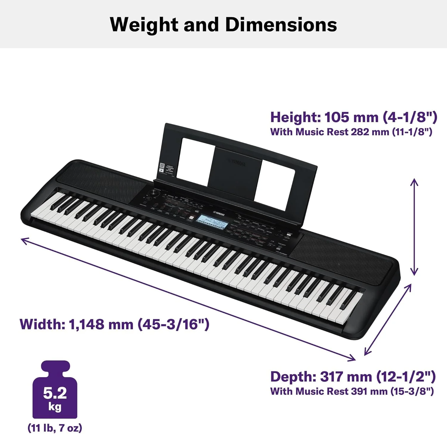 Yamaha PSR-EW320 76 Touch Sensitive Key Portable Keyboard for Beginners with Music Rest (Certified Refurbished) - Image 4