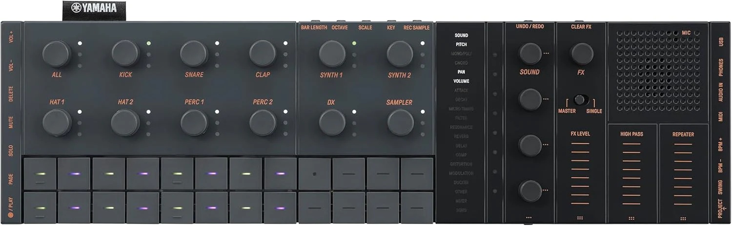 Yamaha SEQTRAK Music Creation Station, Sequencer, Drums, Synth & Sampler, 2000 Presets, Built-in Speaker & Mic, Visualizer, Rechargeable Battery, Bluetooth, Wi-Fi, USB-C (Certified Refurbished) - Image 2