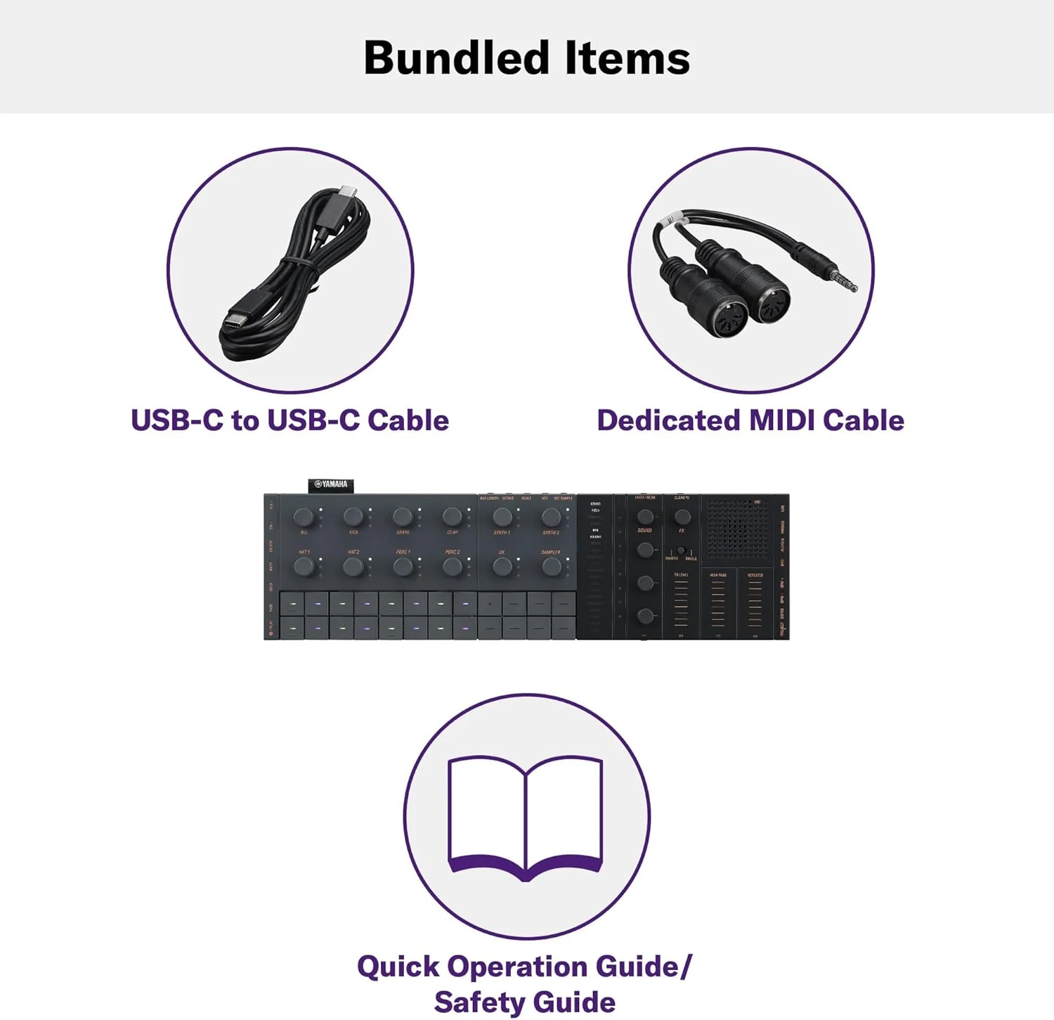 Yamaha SEQTRAK Music Creation Station, Sequencer, Drums, Synth & Sampler, 2000 Presets, Built-in Speaker & Mic, Visualizer, Rechargeable Battery, Bluetooth, Wi-Fi, USB-C (Certified Refurbished) - Image 6