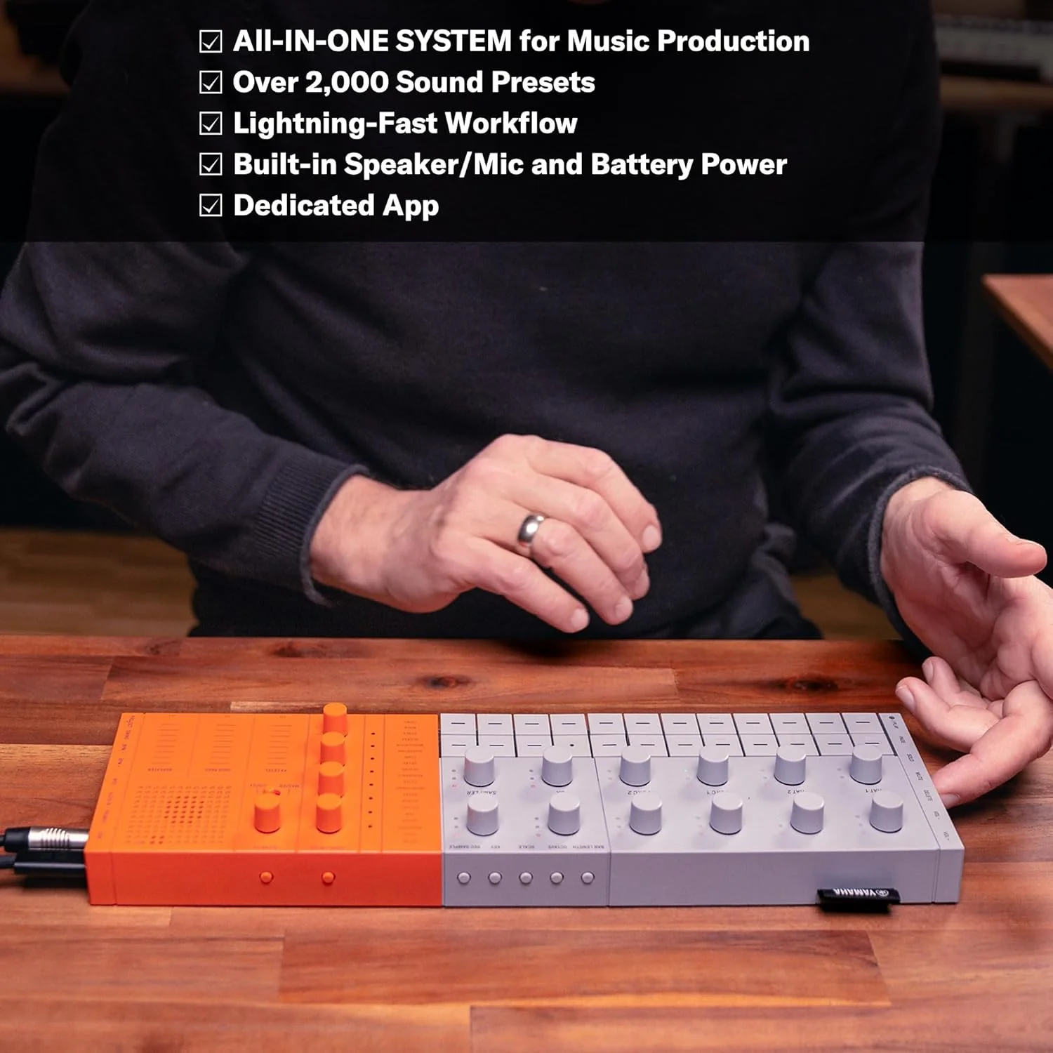 Yamaha SEQTRAK Music Creation Station, Sequencer, Drums, Synth & Sampler, 2000 Presets, Built-in Speaker & Mic, Visualizer, Rechargeable Battery, Bluetooth, Wi-Fi, USB-C (Certified Refurbished) - Image 9